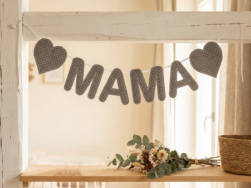 Preview: Girlande zum Muttertag - ITH-Stickdatei